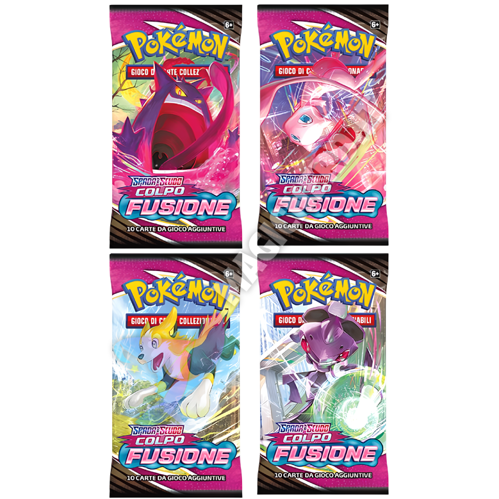 Spada e Scudo Colpo Fusione 4 Buste Set Artwork (IT)