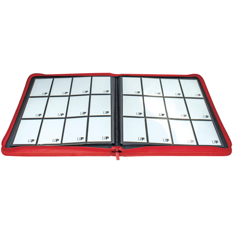 Album 12 Tasche Con Zip - Zippered PRO-Binder - Red - Ultra-PRO