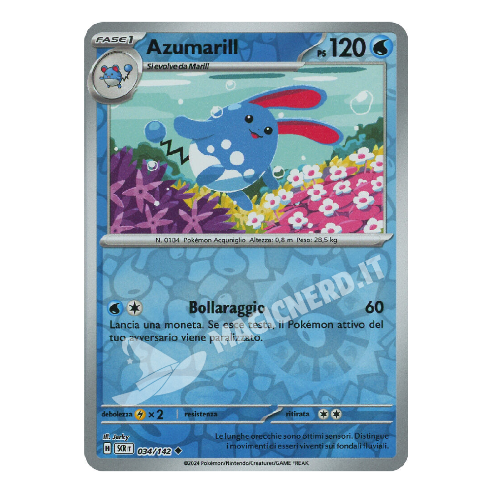Azumarill Non Comune Reverse SCR 034 (ITA)