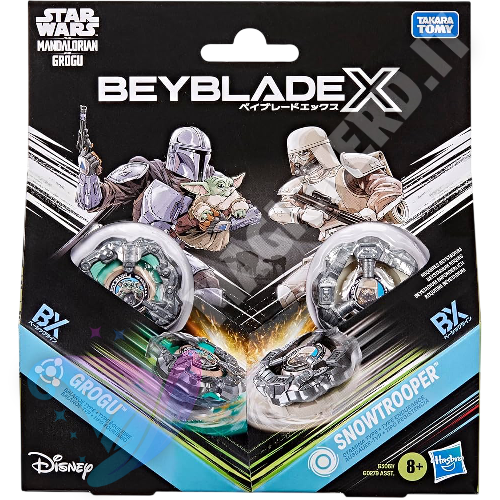 Beyblade x grogu & Snowtrooper Star Wars