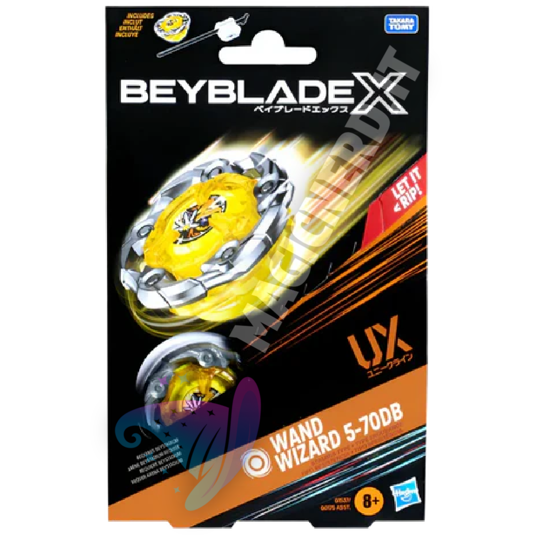 Beyblade X Starter Pack Wand Wizard 5-70DB UX - Toupie Et Lanceur