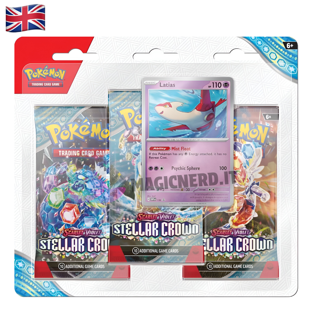 Scarlet & Violet Stellar Crown 3 Pack Blister Latias (ENG)