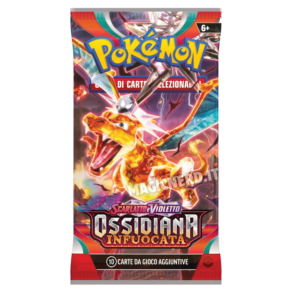 Scarlatto e Violetto Ossidiana Infuocata Busta da 10 Carte (ITA)