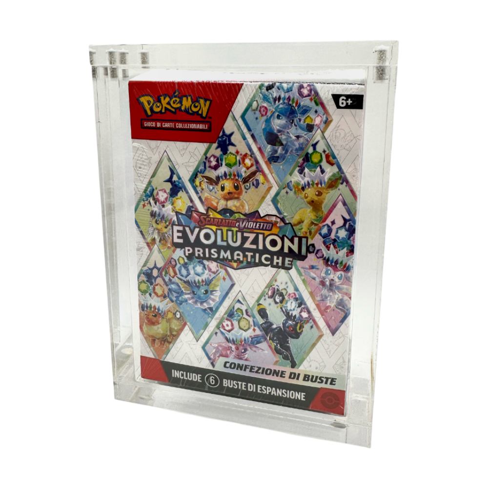 Case in Plexiglas Per Bundle 6 Bustine Pokemon Con Chiusura Magnetica - Cards Collection