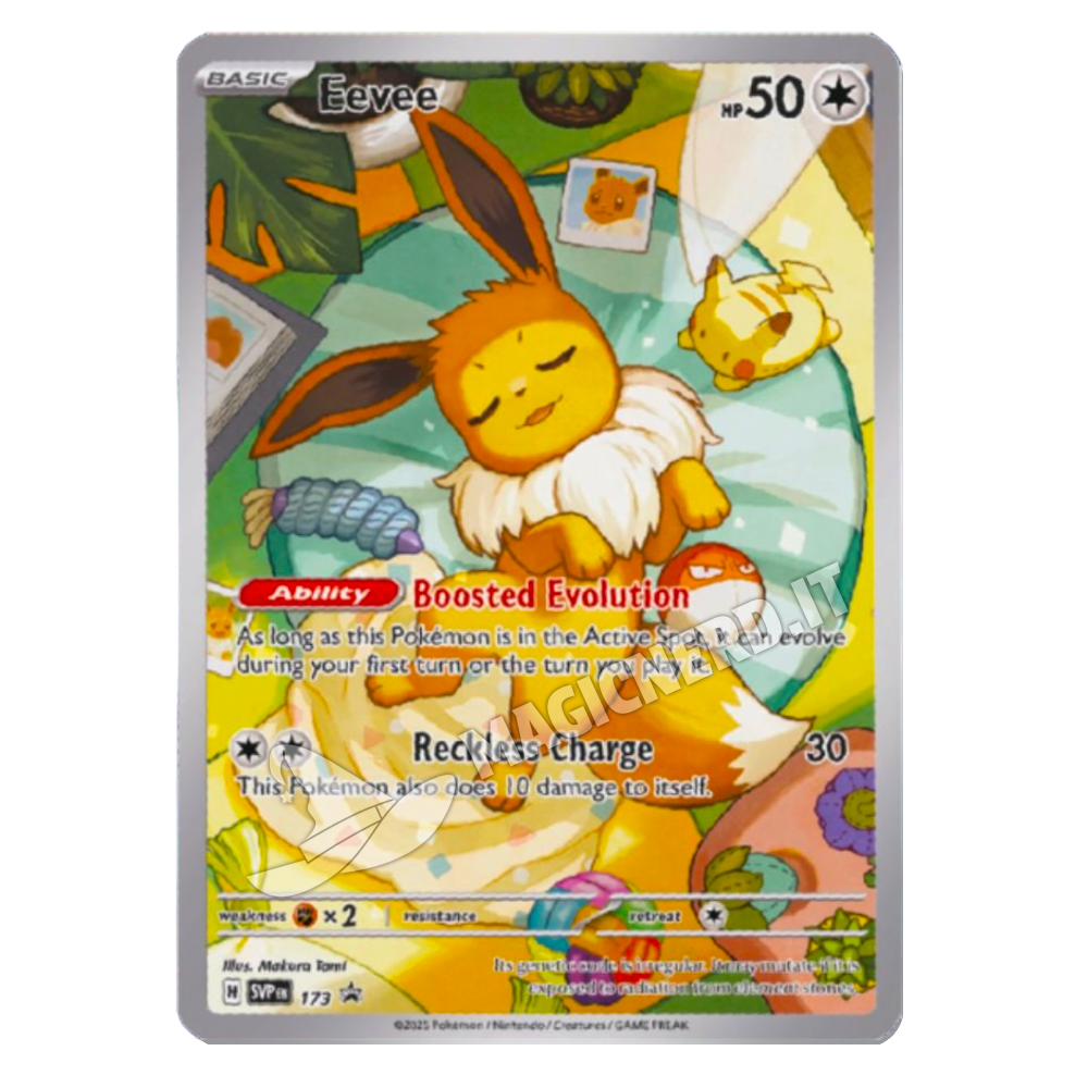 carta promo eevee 173 etb evoluzioni prismatiche