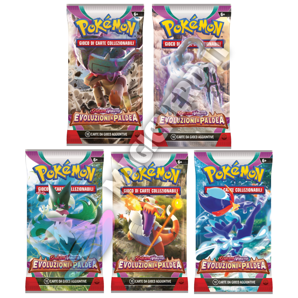 Scarlatto e Violetto Evoluzioni a Paldea 5 Buste Set Artwork (ITA)