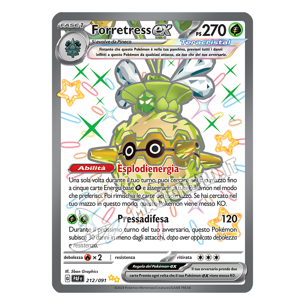 212/091 Forretress ex Teracristal Full Art Ultrarara Shiny