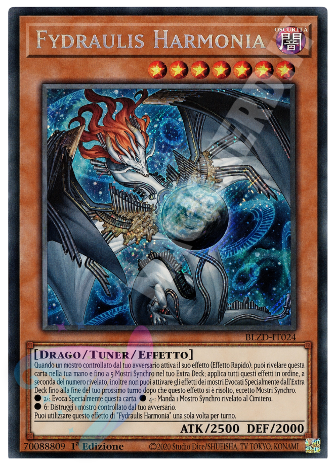 Carta Yu-Gi-Oh Fydraulis Harmonia Rara Segreta BLZD-IT024