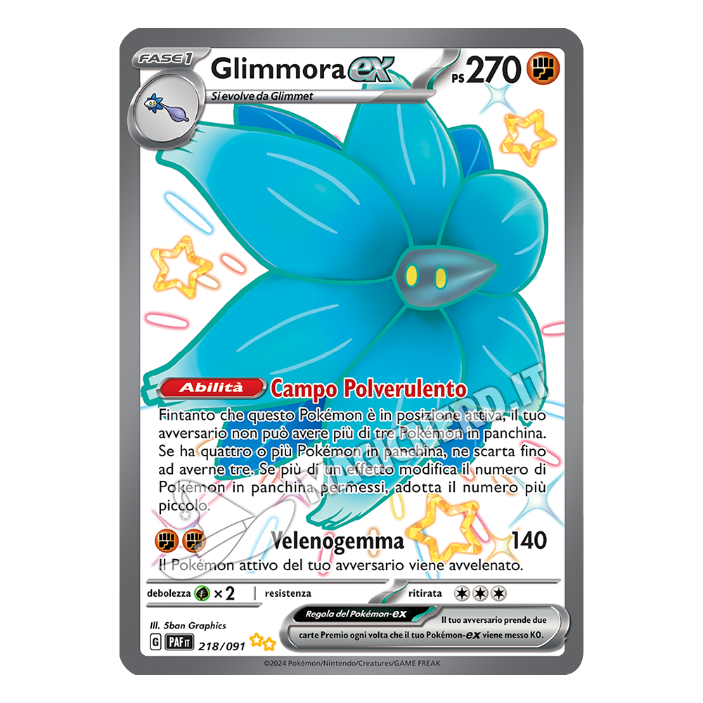 218/091 Glimmora ex Full Art Ultrarara Shiny