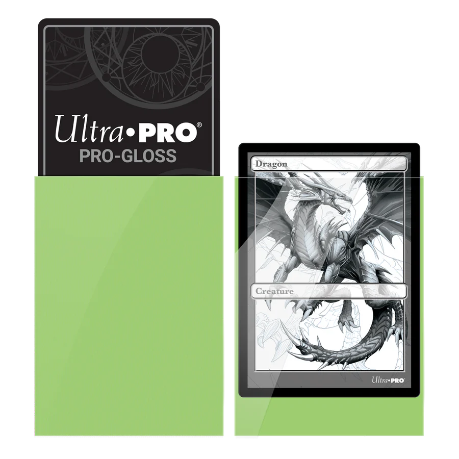 PRO-Gloss Standard Sleeves Lime Green Ultra Pro (50 Bustine)