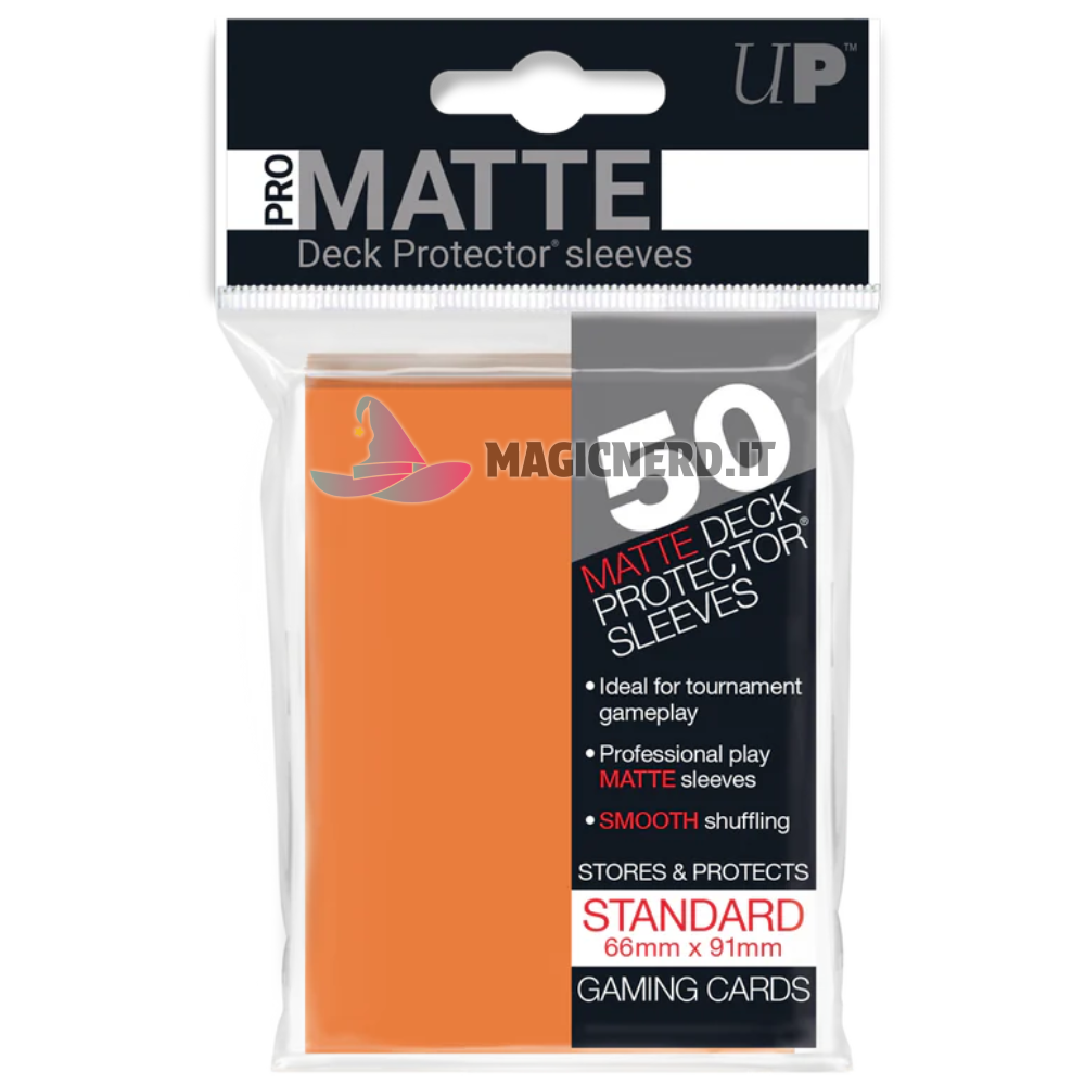 PRO-Matte Standard Deck Protector Sleeves (50ct) Orange Ultra Pro