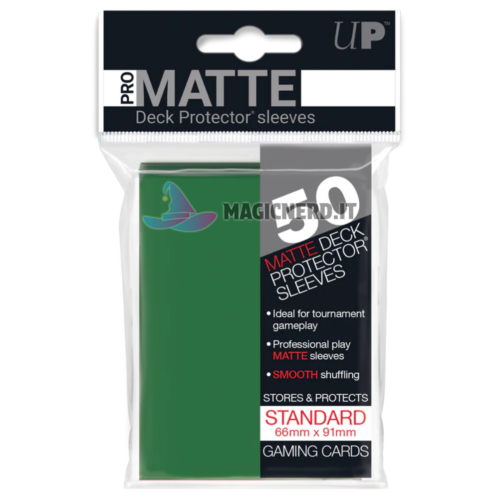 PRO-Matte Standard Deck Protector Sleeves (50ct) Green Ultra Pro