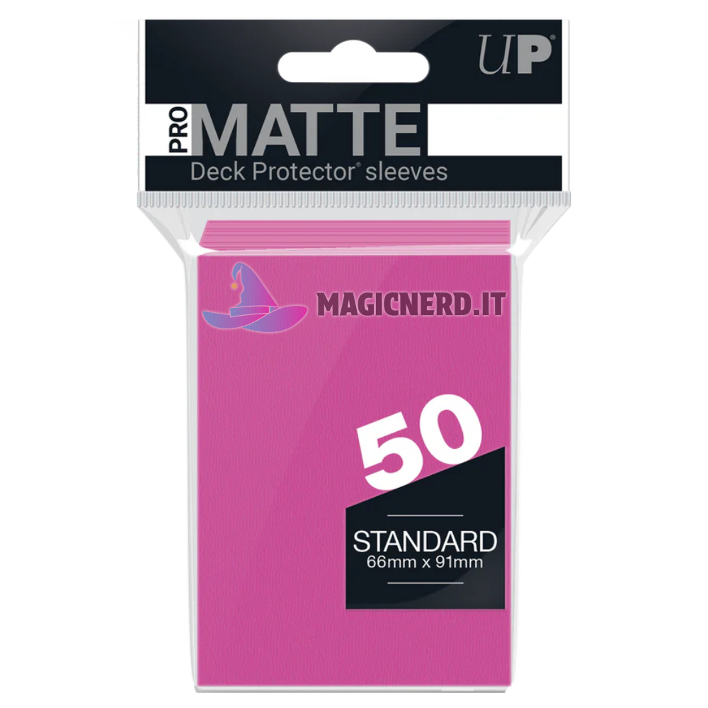PRO-Matte Standard Deck Protector Sleeves (50ct) Pink Ultra Pro
