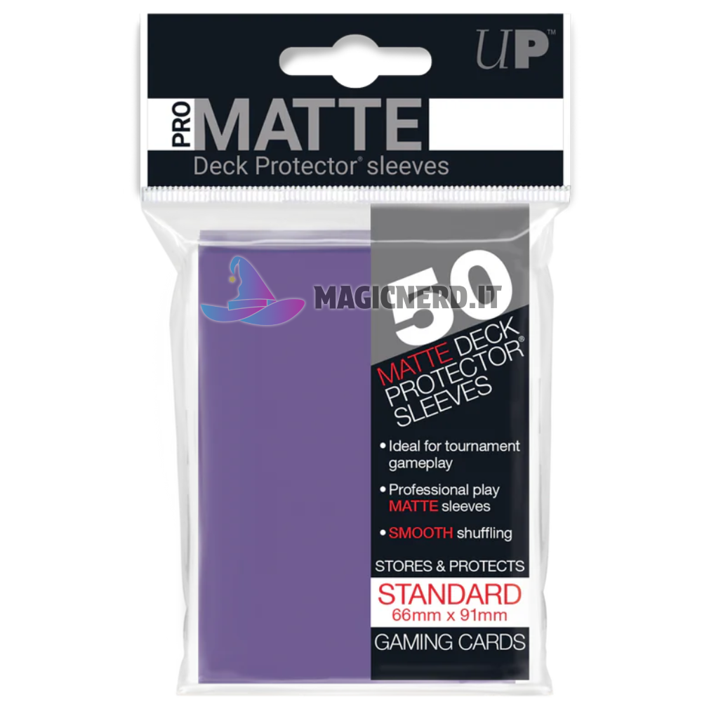 PRO-Matte Standard Deck Protector Sleeves (50ct) Purple Ultra Pro
