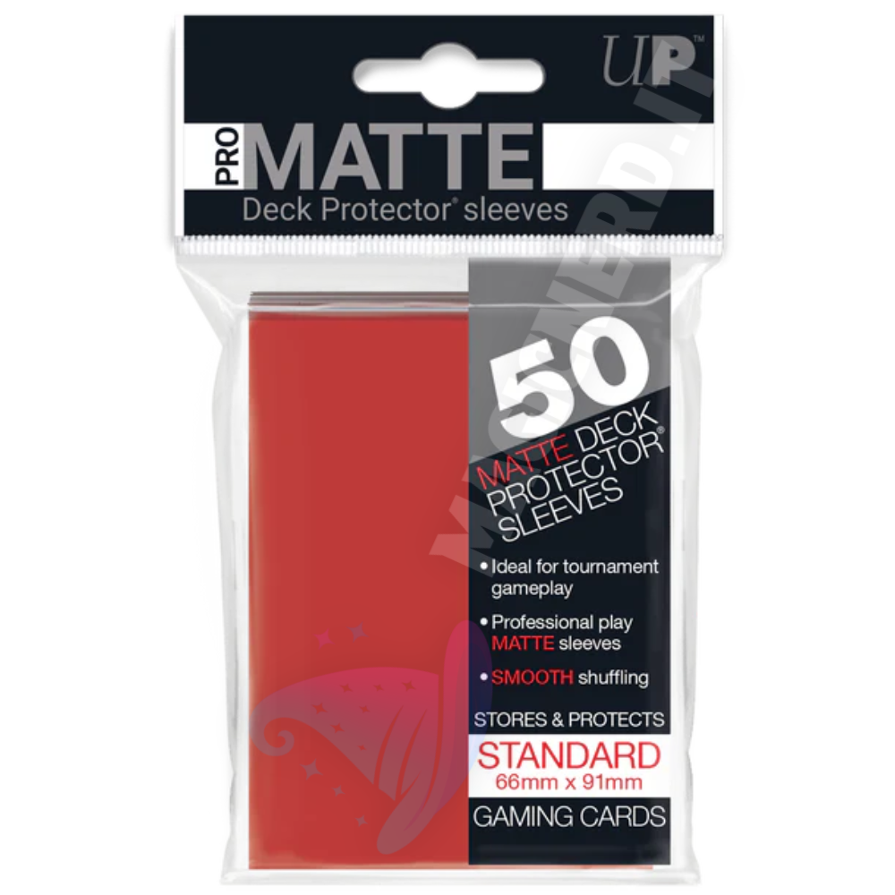 PRO-Matte Standard Sleeves Red Ultra Pro (50 Bustine)