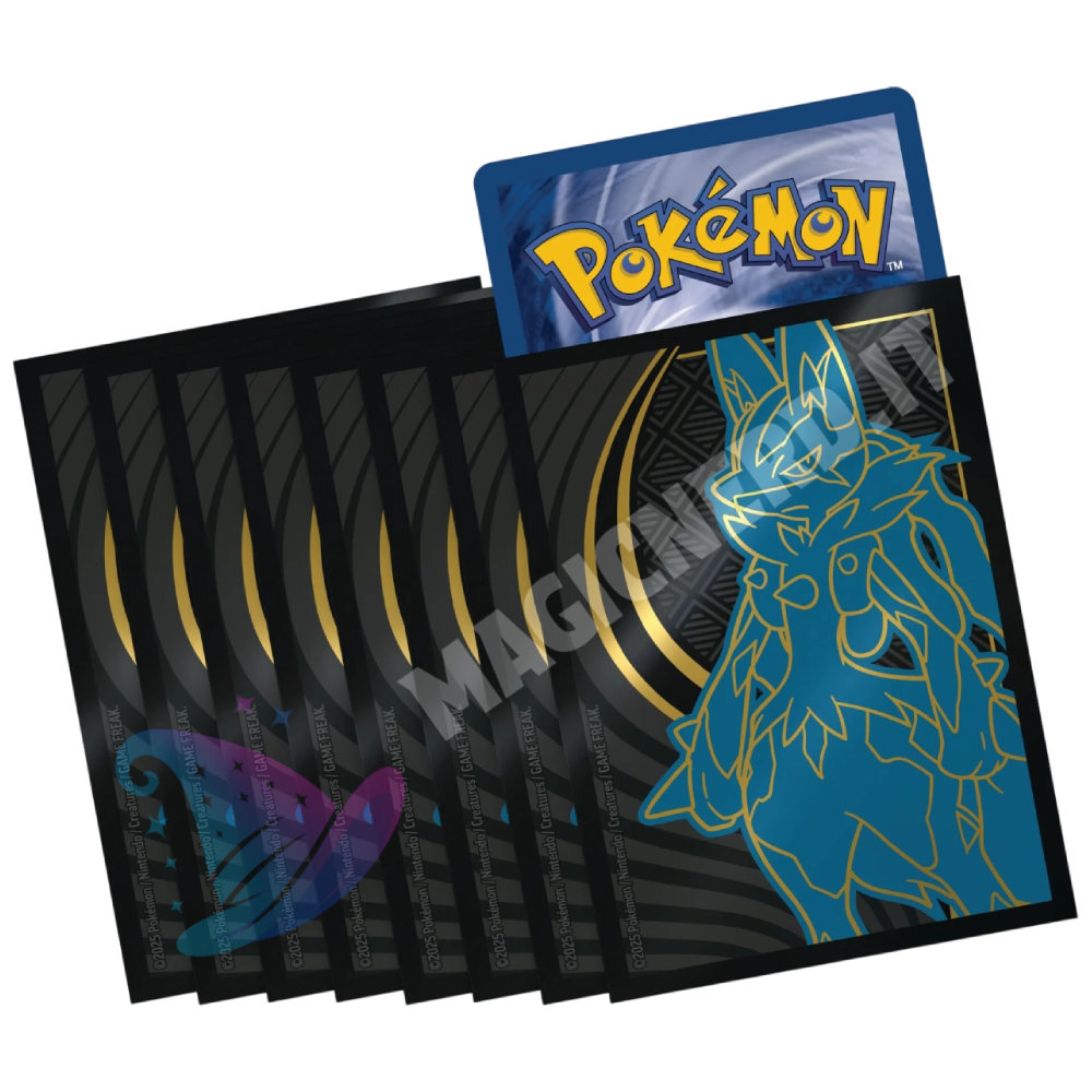 lucario card sleeves Sleeves Megaevoluzione Mega Lucario pacchetto da 65 Bustine