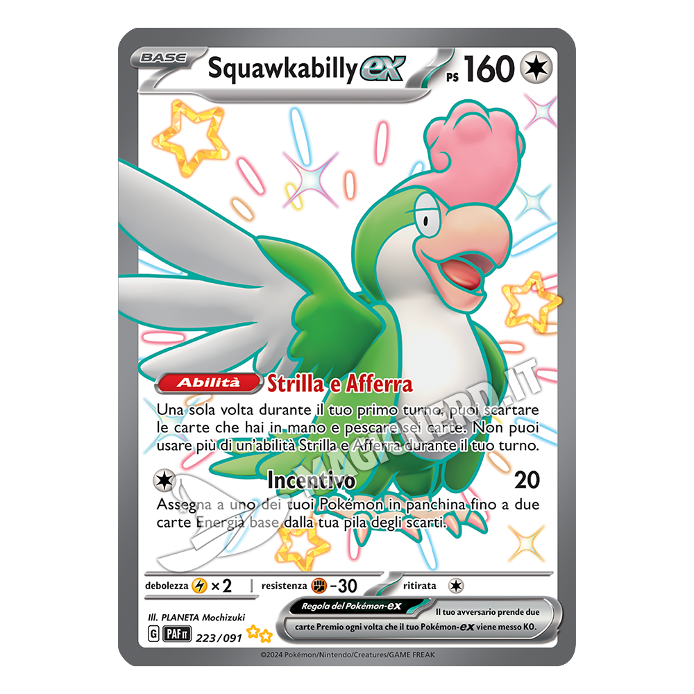 223/091 Squawkabilly ex Full Art Ultrarara Shiny