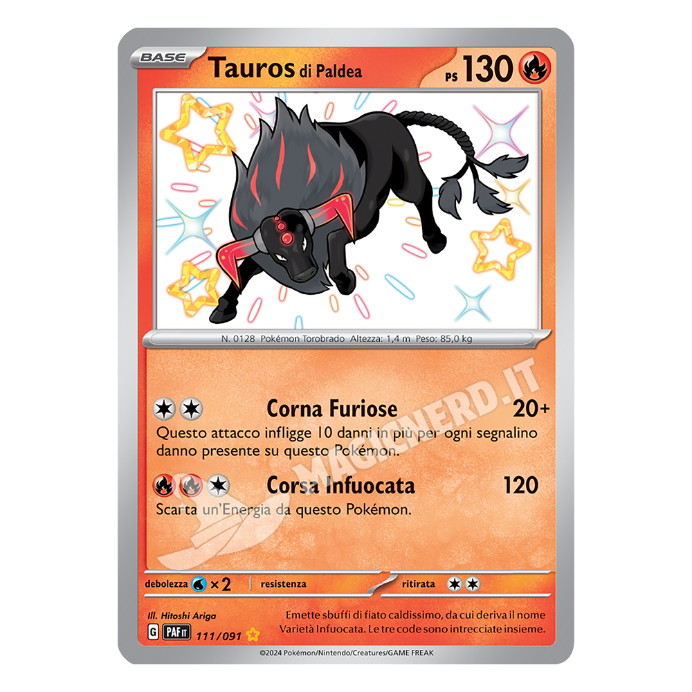 111/091 Tauros Di Paldea Shiny