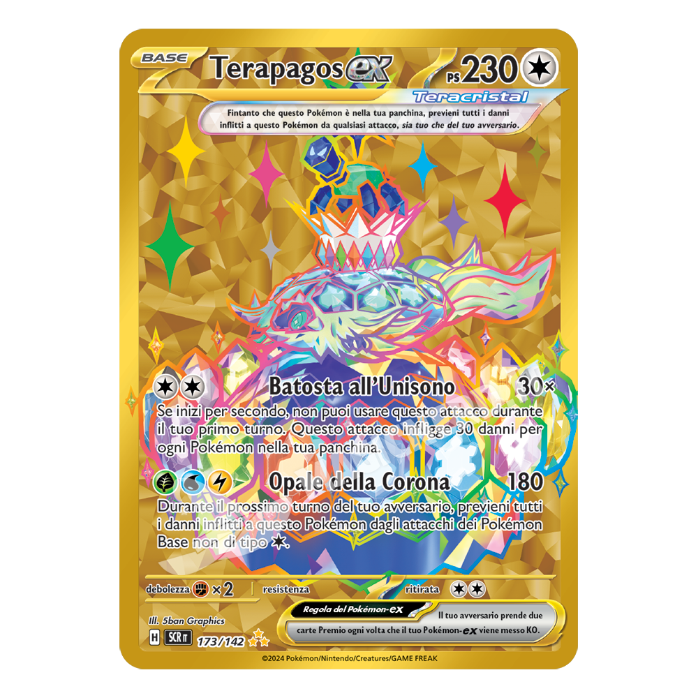 Terapagos ex Gold Teracristal Rara Segreta SCR 173 (ITA)