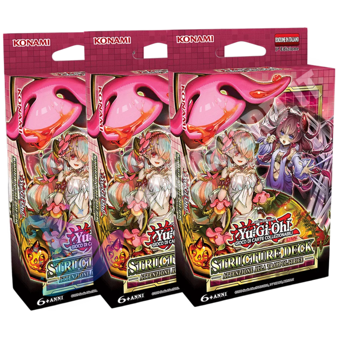 3x Structure Deck: Attenzione alla Trappolatrice – 1ª Edizione (ITA)