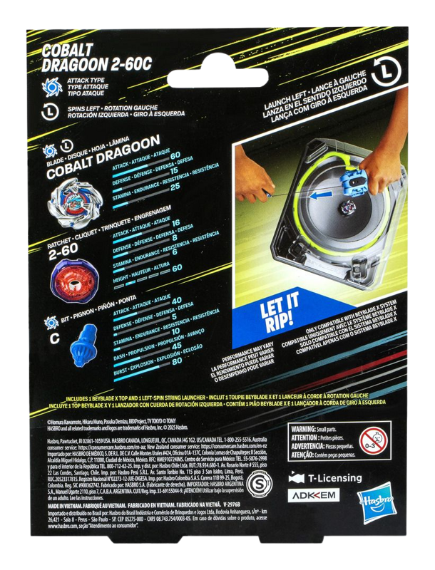 Beyblade X Cobalt Dragoon 2-60C – Set Deluxe con Lanciatore
