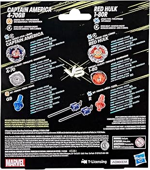 Beyblade X Marvel Collab: Captain America vs. Red Hulk – Set Dual Pack