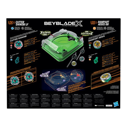 Beyblade X Sneak Attack Battle Set - Set Hasbro con Arena Meccanica