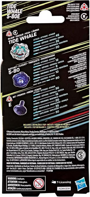 Beyblade X Tide Whale 5-80E Booster Pack
