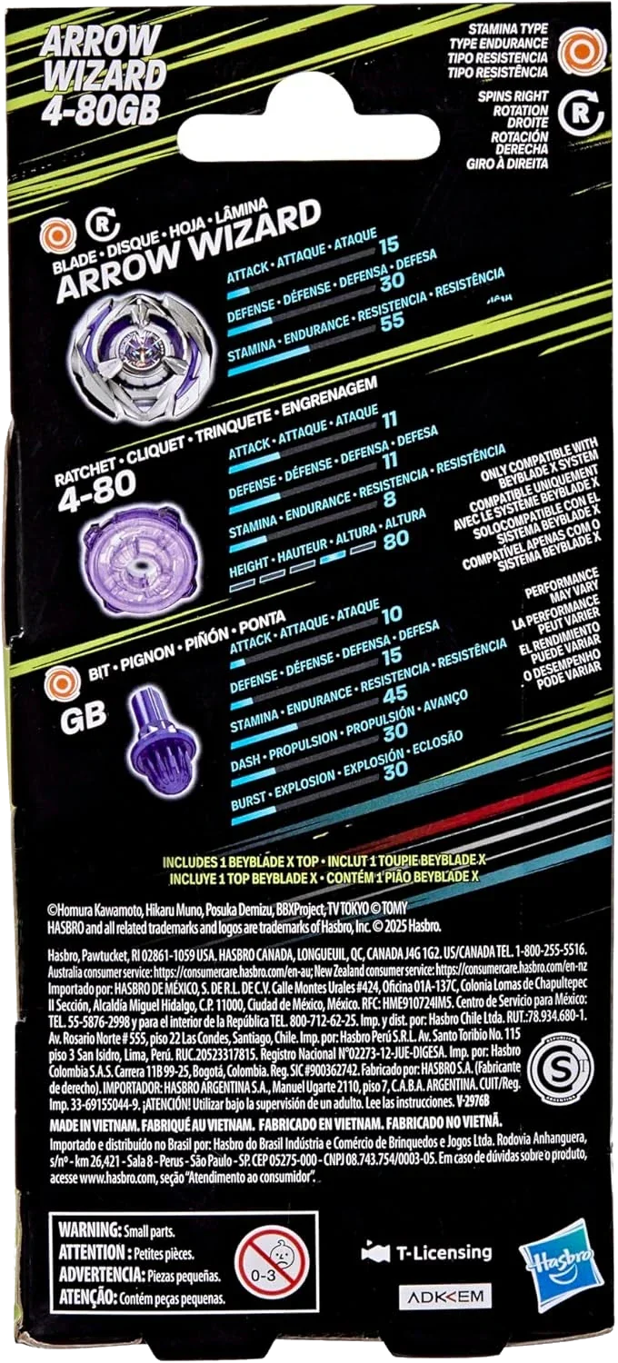 Beyblade X Arrow Wizard 4-80GB Booster Pack