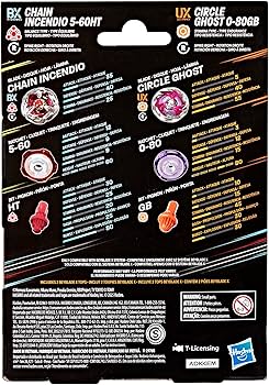 Beyblade X Chain Incendio 5-60HT & Circle Ghost 0-80GB - Dual Pack