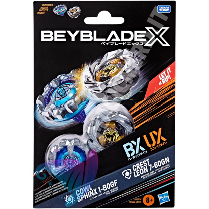 Beyblade X Cowl Sphinx 1-80GF Crest Leon 7-60GN Dual Pack