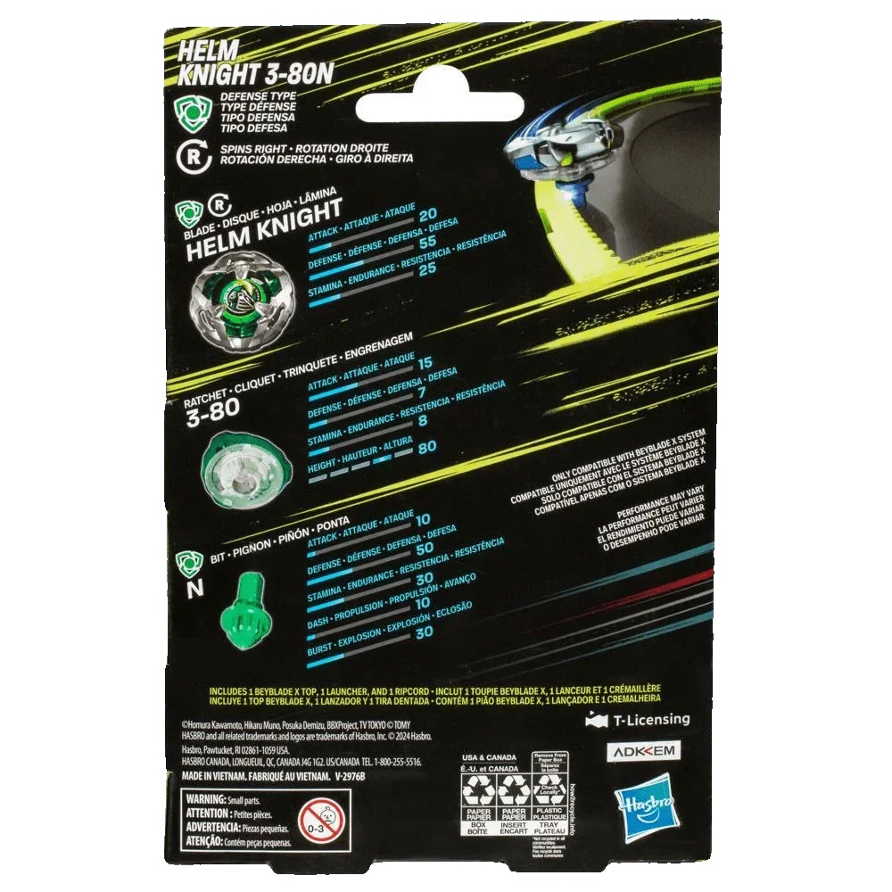 Beyblade x Helm Knight 3-80N Starter Pack