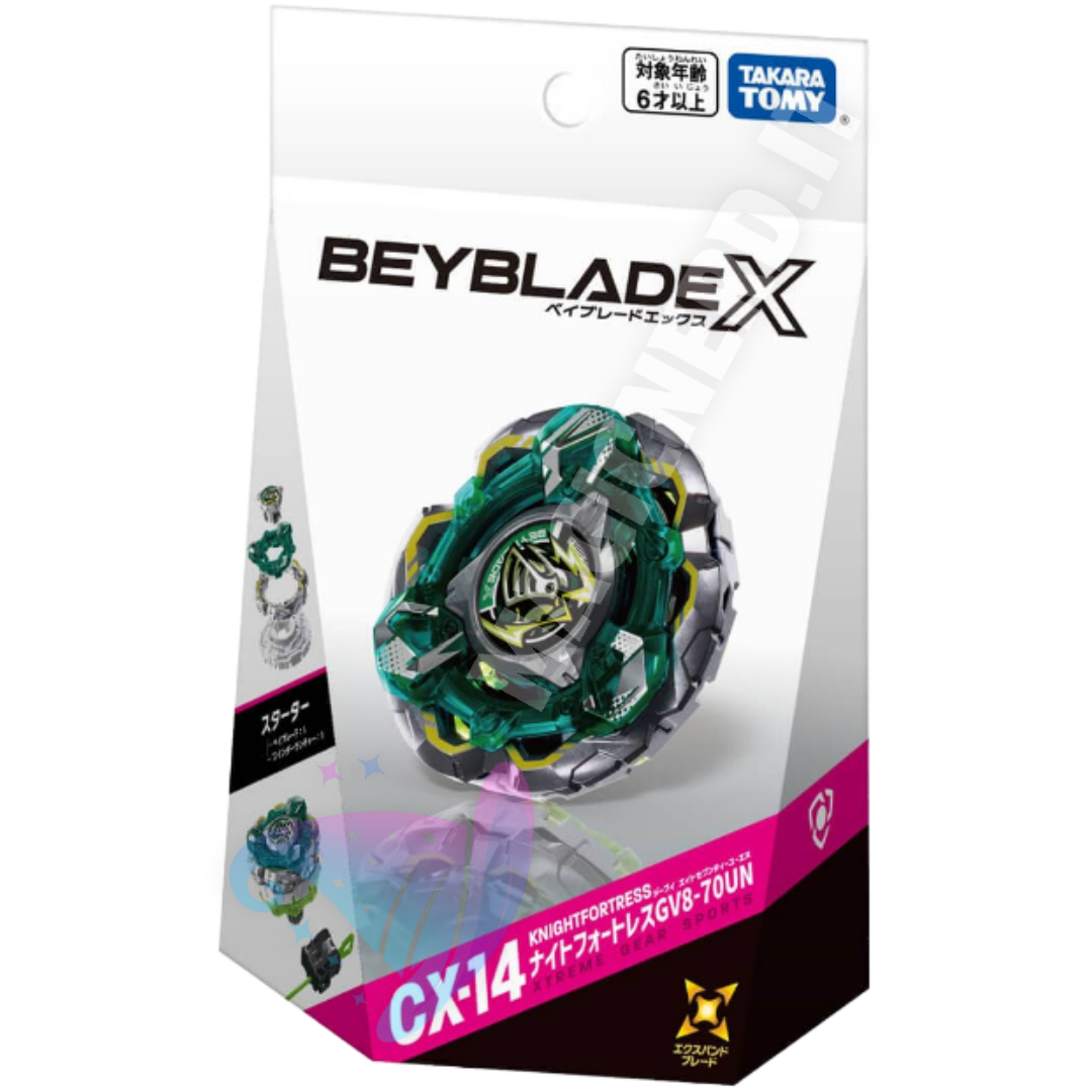 Beyblade X CX-14 KnightFortress GV8-70UN Starter Pack