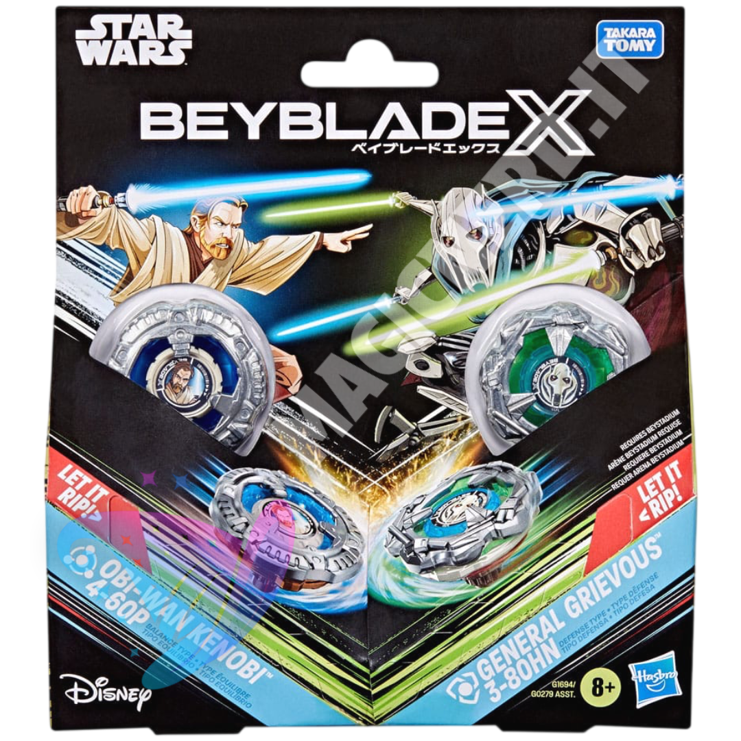 Beyblade X Star Wars Collab: Obi-Wan Kenobi vs Generale Grievous Multipack