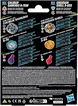 Beyblade X Calibur Samurai 6-70M & Obsidian Shell 3-85S - Dual Pack