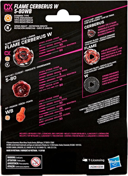 Beyblade X Flame Cerberus W 5-80WB CX Starter Pack