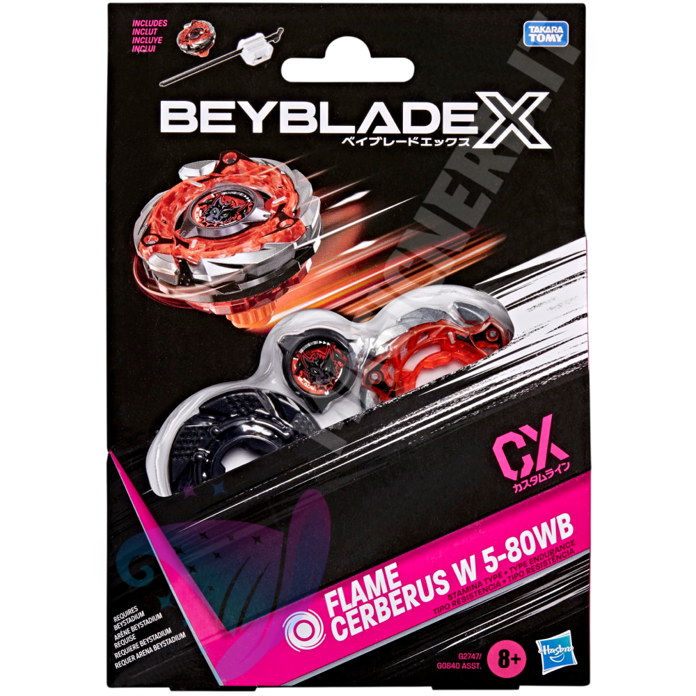 Beyblade X Flame Cerberus W 5-80WB CX Starter Pack