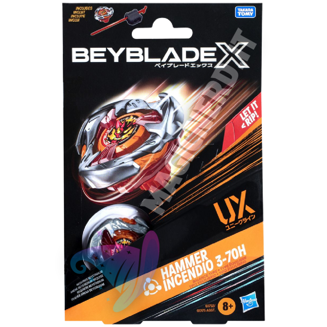 Beyblade x Hammer Incendio 3-70H UX Starter Pack