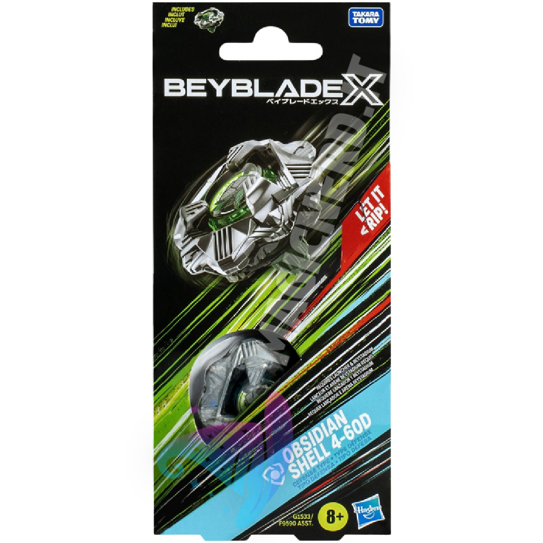 Obsidian Shell Bit Beyblade X Obsidian Shell 4-60D Booster Pack