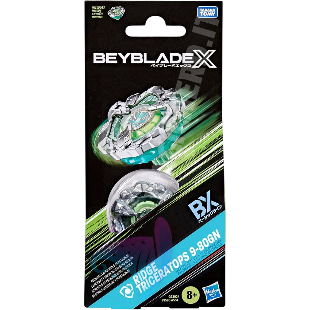 Beyblade X Ridge Triceratops 9-80GN Booster Pack