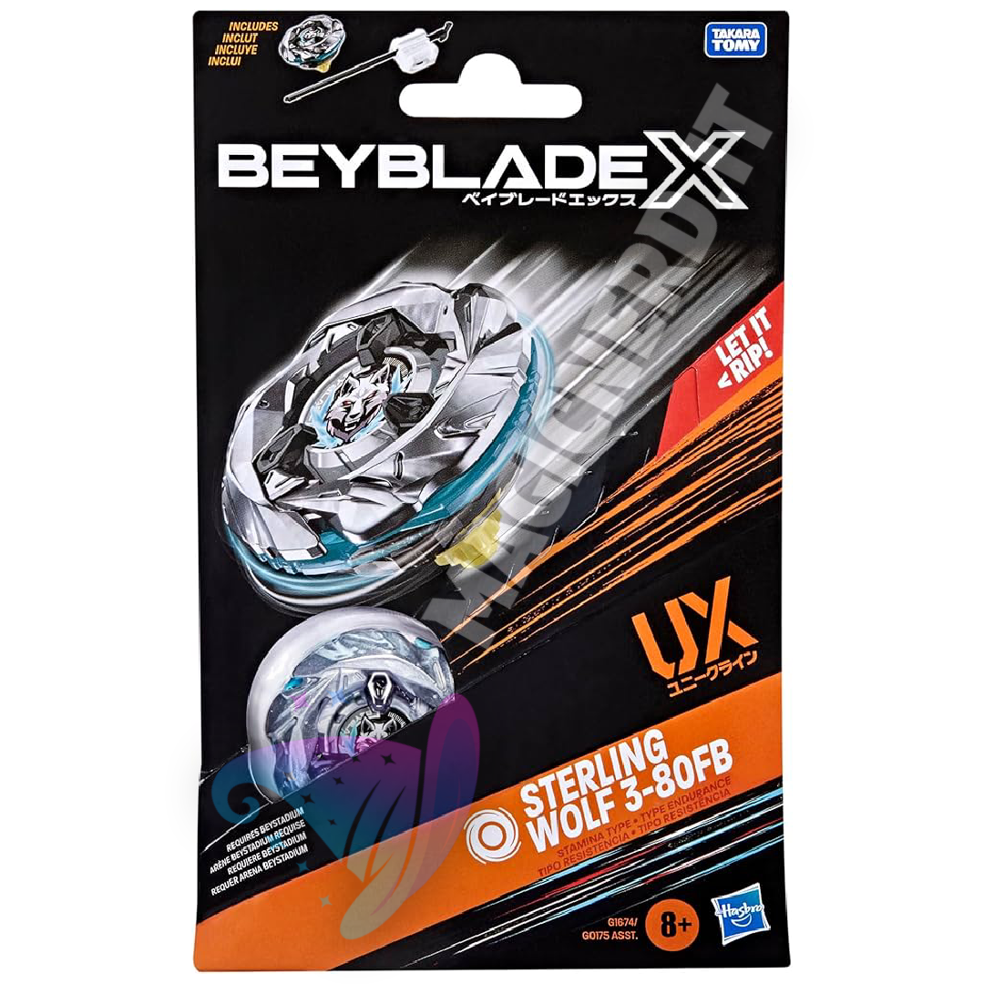Beyblade x Sterling Wolf 3-80FB UX Starter Pack
