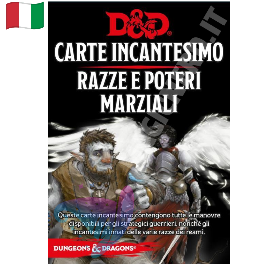 D&D 5a Edizione - Carte Incantesimo Razze e Poteri Marziali