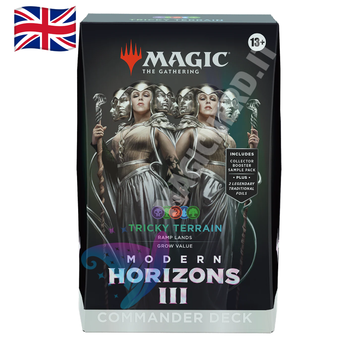 Magic Modern Horizons 3 Commander deck Tricky Terrain ENG