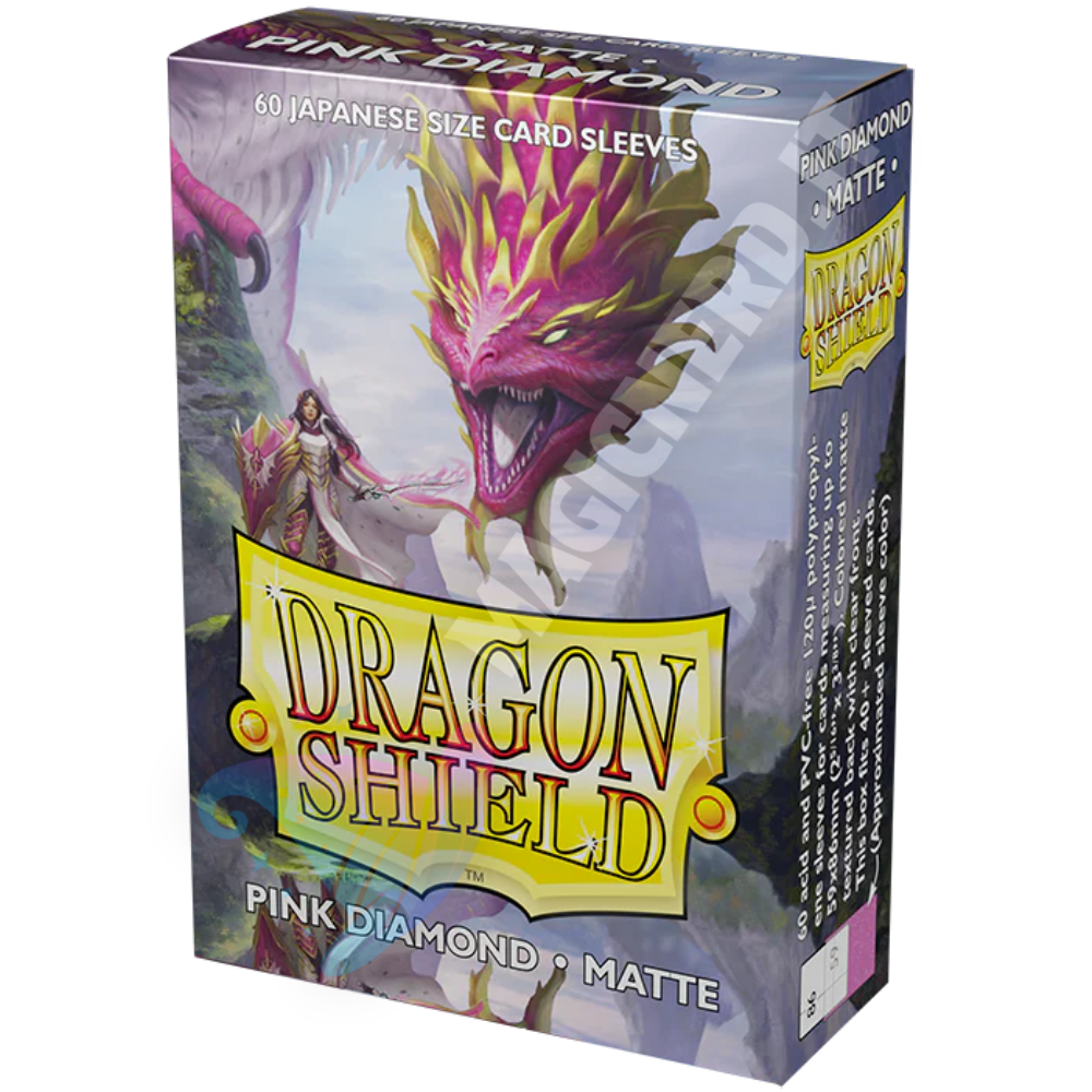 Dragon Shield Small Japanese Matte Pink Diamond – 60 bustine protettive per Yu-Gi-Oh!