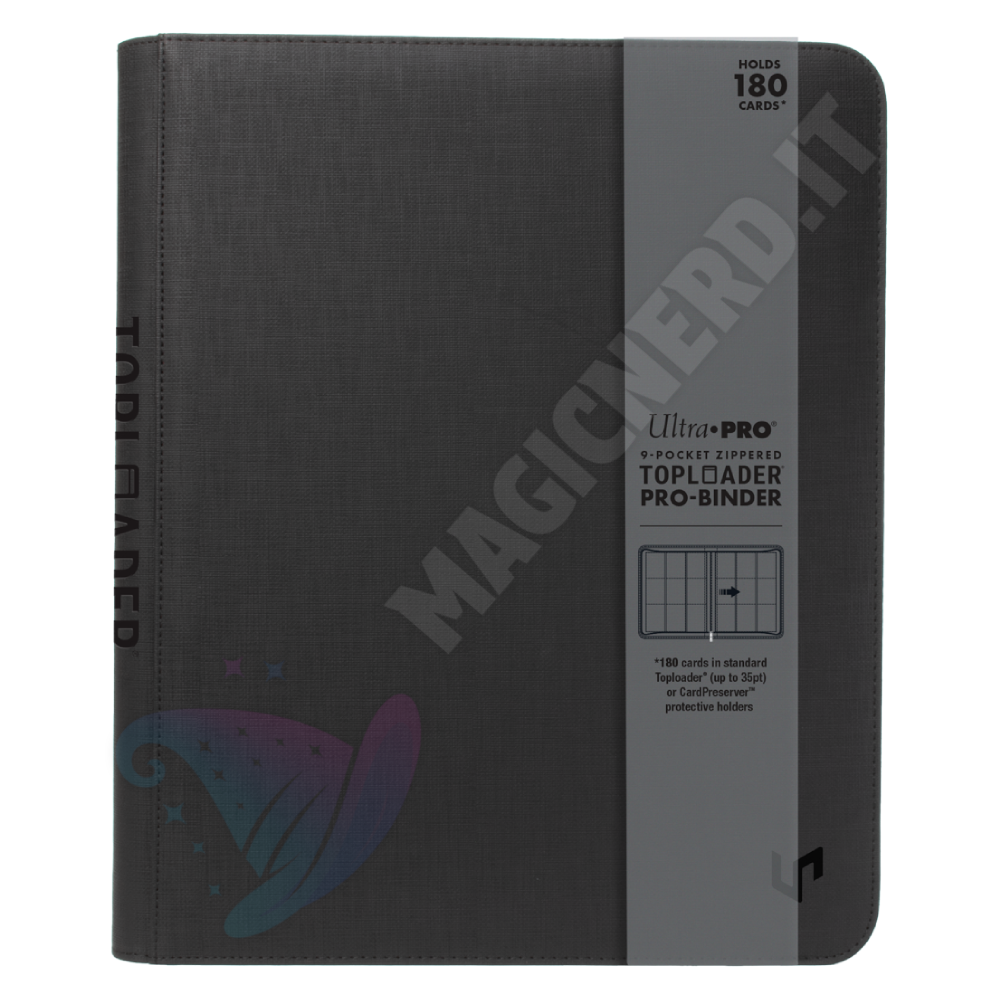 Album 9 Tasche Con Zip Premium Per Toploader Ultra Pro Nero
