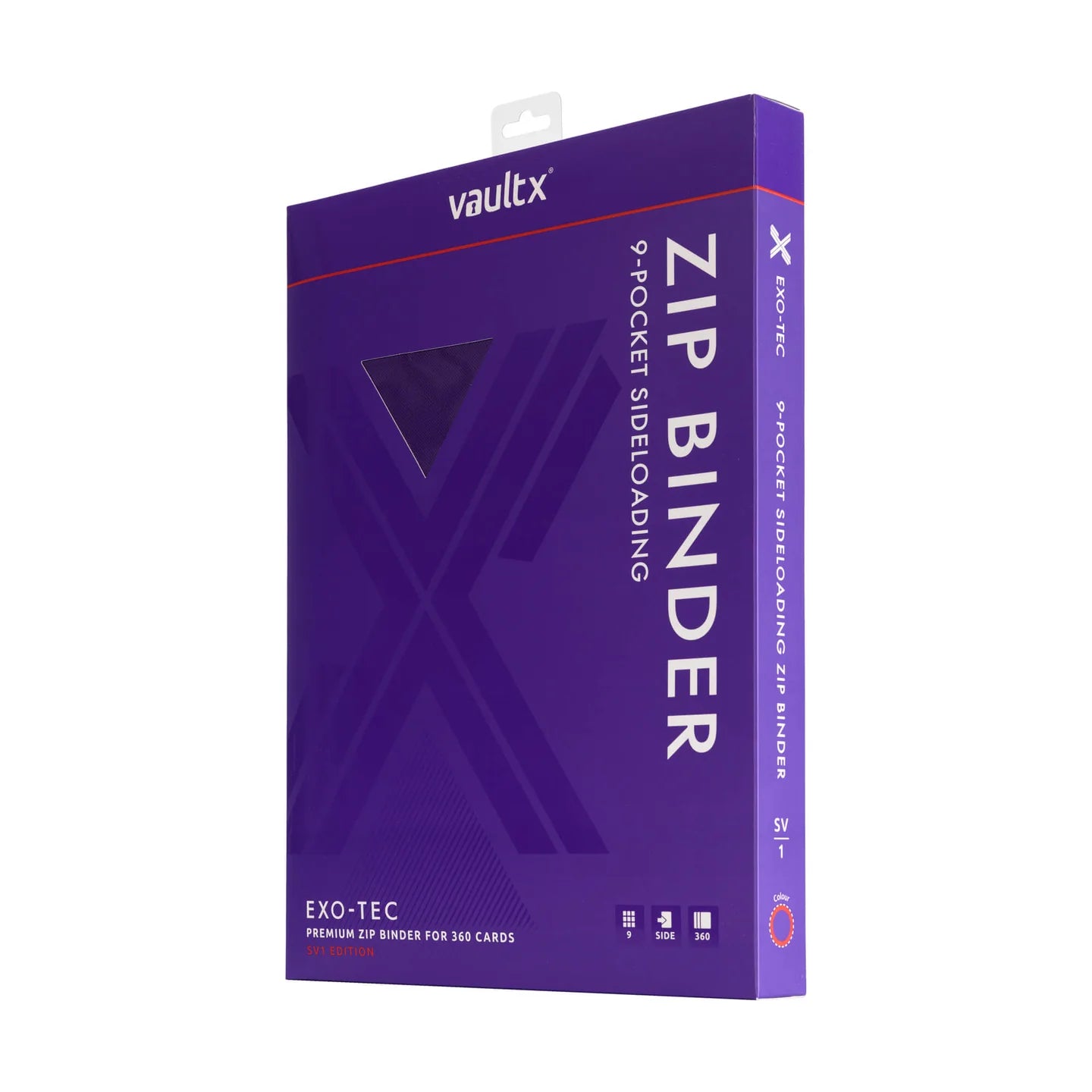 Album 9 Tasche Exo-Tec Zip Binder SV1 (Scarlatto e Violetto) - Vault X