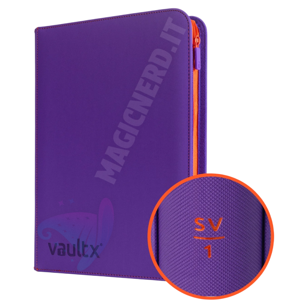 Album 9 Tasche Exo-Tec Zip Binder SV1 (Scarlatto e Violetto) - Vault X