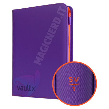 Album 9 Tasche Exo-Tec Zip Binder SV1 (Scarlatto e Violetto) - Vault X