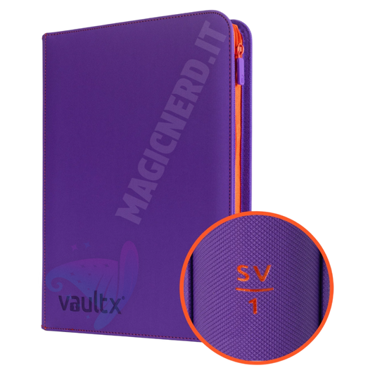 Album 9 Tasche Exo-Tec Zip Binder SV1 (Scarlatto e Violetto) - Vault X