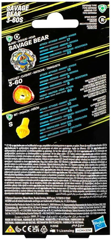Beyblade X Savage Bear 3-60S Booster Pack